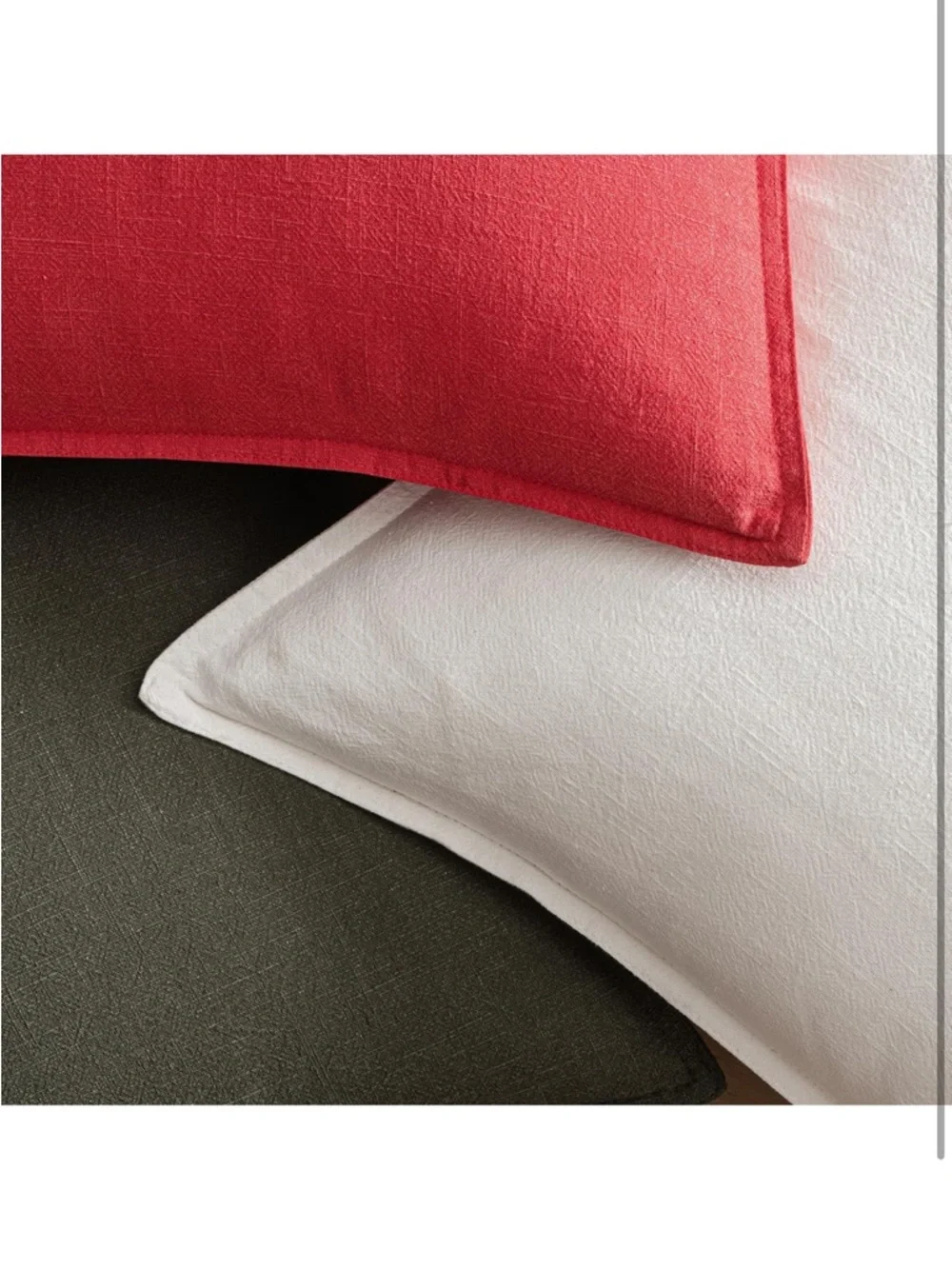 EMEMA Throw Pillow Covers Decorative Linen Pillow Covers 24x24 Red Boho 868-bb8